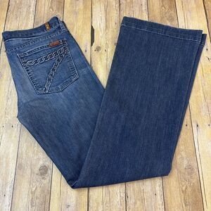 7 For All Mankind Blue Flare & Wide Leg Jeans